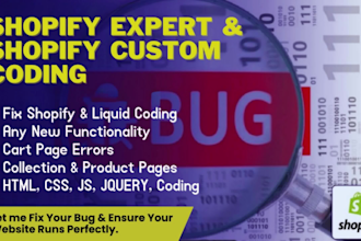 fix your shopify store error bug or liquid coding