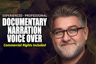 narrate your documentary with a deep professional voice