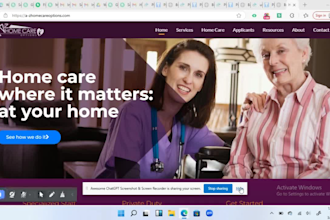 home care website, senior care website assisted living elderly care website