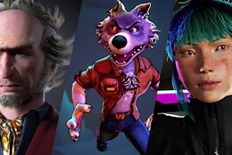 create stylized 3d character for game, animation