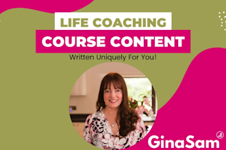 write your elearning course content on life coaching