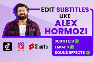 edit your reels, tiktoks and youtube shorts just like alex hormozi