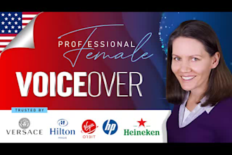 record a professional american female voiceover