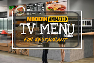 design restaurant animated menu
