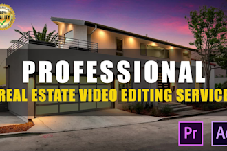 do cinematic real estate video editing in 24 hours