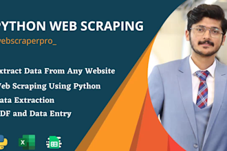 do python web scraping, data scraping and web automation