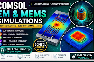 perform comsol electromagnetic, electrothermal and mems simulations
