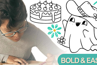 design your bold and easy coloring book for amazon KDP or etsy