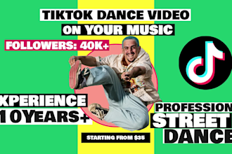 create tiktok dance video on your music and upload it on tiktok