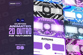 create super epic 2d gaming outro for youtube or twitch