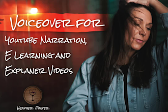 record a female voice over for youtube narration