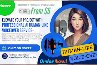 be your professional voice over actor or artist