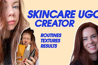 create a british female ugc skincare video ad for your brand