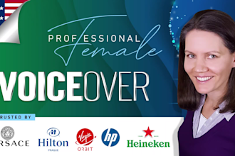 record a professional american female voiceover