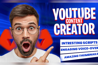 be your youtube video content creator or content creator