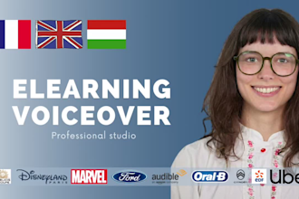 narrate your elearning, explainer voice over in french