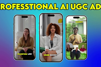 do a professional ai ugc video for your product or service