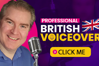 record a UK british english male voice over