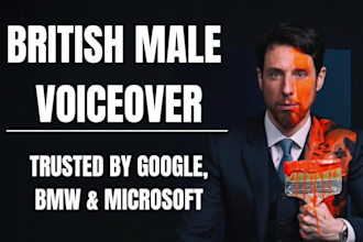 record a professional british english male voice over