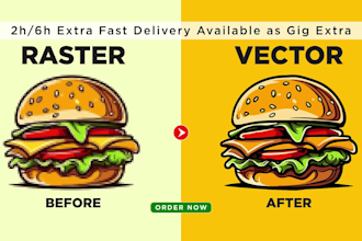 recreate, redraw, and convert your logo to vector perfectly
