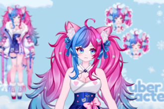 design and rigging live2d vtuber model in anime style for vtube studio