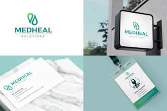 create minimalist healthcare, dental, pharmaceutical logo