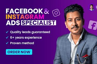 manage facebook ads and instagram ads as your expert meta ads manager