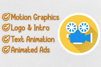 create motion graphics animated logo intro and kinetic typography text animation