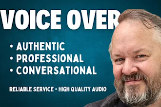 record a pro american male voice over