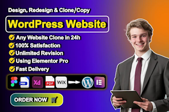 copy or convert figma, xd, PDF, PSD, wix to wordpress with elementor pro