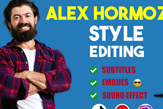 edit your youtube shorts, ig reels in alex hormozi style