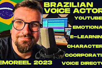 do a professional  male voice over in brazilian portuguese