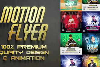 create animate motion graphics flyers, party event flyer