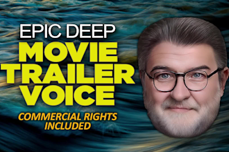 record an epic movie trailer voiceover with my deep male voice