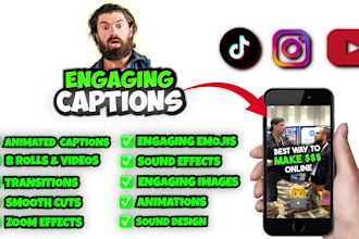 edit tiktoks,reels,shorts with animated captions like mr beast