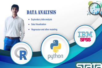 do data analysis using r, rstudio, python, spss, stata