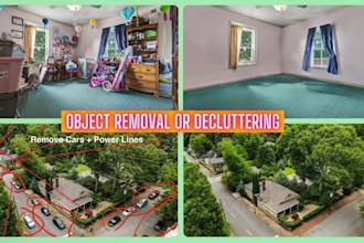 declutter and remove objects for real estate photo editing