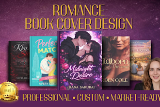 create a romance or dark romance book cover for KDP and more