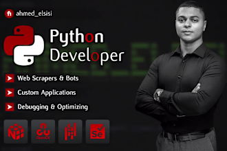 program your python project, web scraper, gui and more