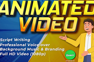 create 2d animated explainer video or sale video