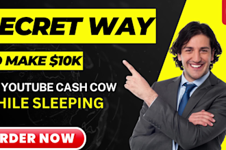 set up faceless cash cow channel and videos for youtube automation