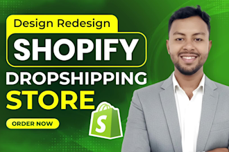 create shopify store, build shopify website design, shopify dropshipping website