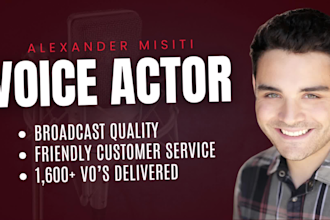 be your youtube voice actor for an inspiring voiceover