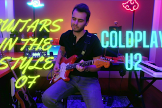 record guitars in the style of coldplay and u2