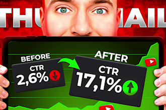 design eye catching youtube thumbnail to boost views