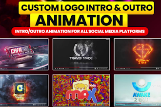 create custom logo intro and outro for youtube or instagram