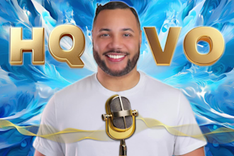 record a compelling HQ voiceover with my american male voice