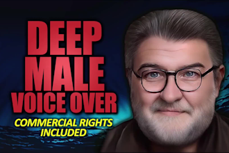 record an epic rich deep male voiceover