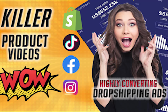 create shopify drop shipping facebook video ads