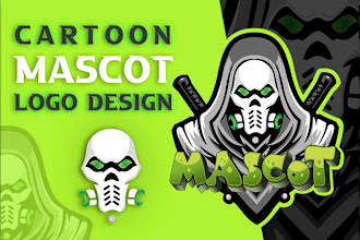 create a cartoon mascot logo for esports, sports, gaming and do redesign